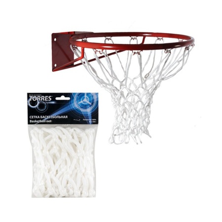Купить Сетка баскетбольная Torres, нить 6 мм, белая в Стараякупавне 